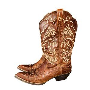 Ariat Heritage Womens 8.5 Leather 10005920 Western Snip Toe Cowboy Boots Cowgirl